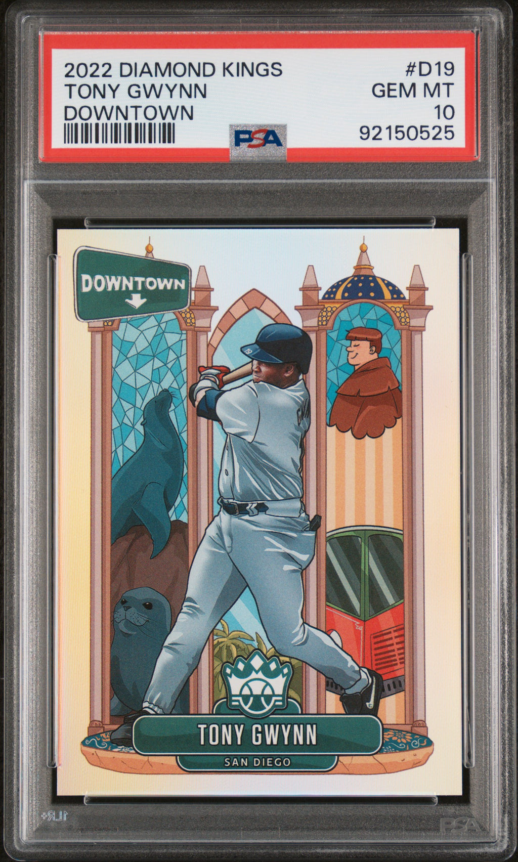 2022 Panini Diamond Kings Downtown #D19 Tony Gwynn PSA 10