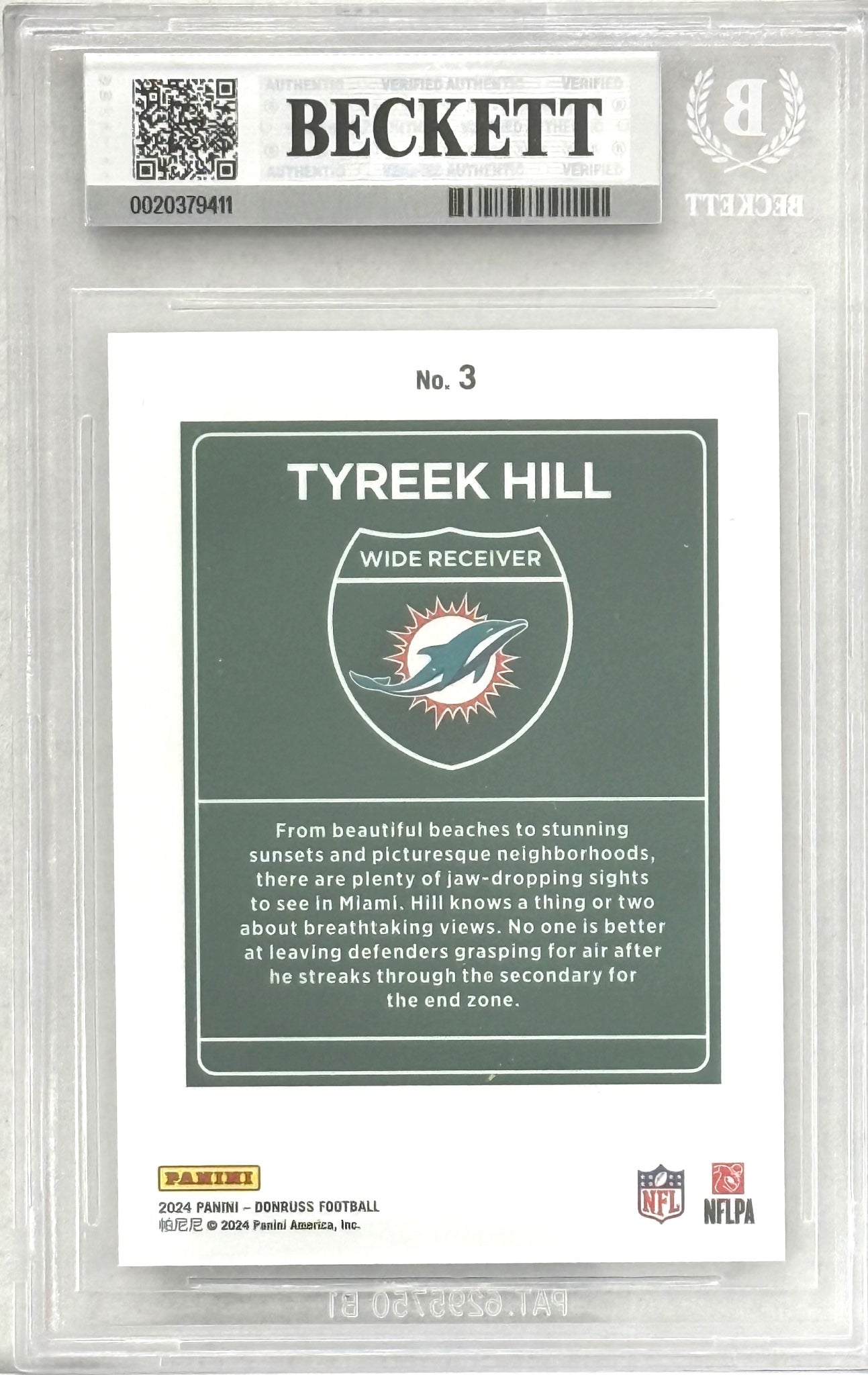 2024 Donruss Donruss #3 Tyreek Hill BGS 9