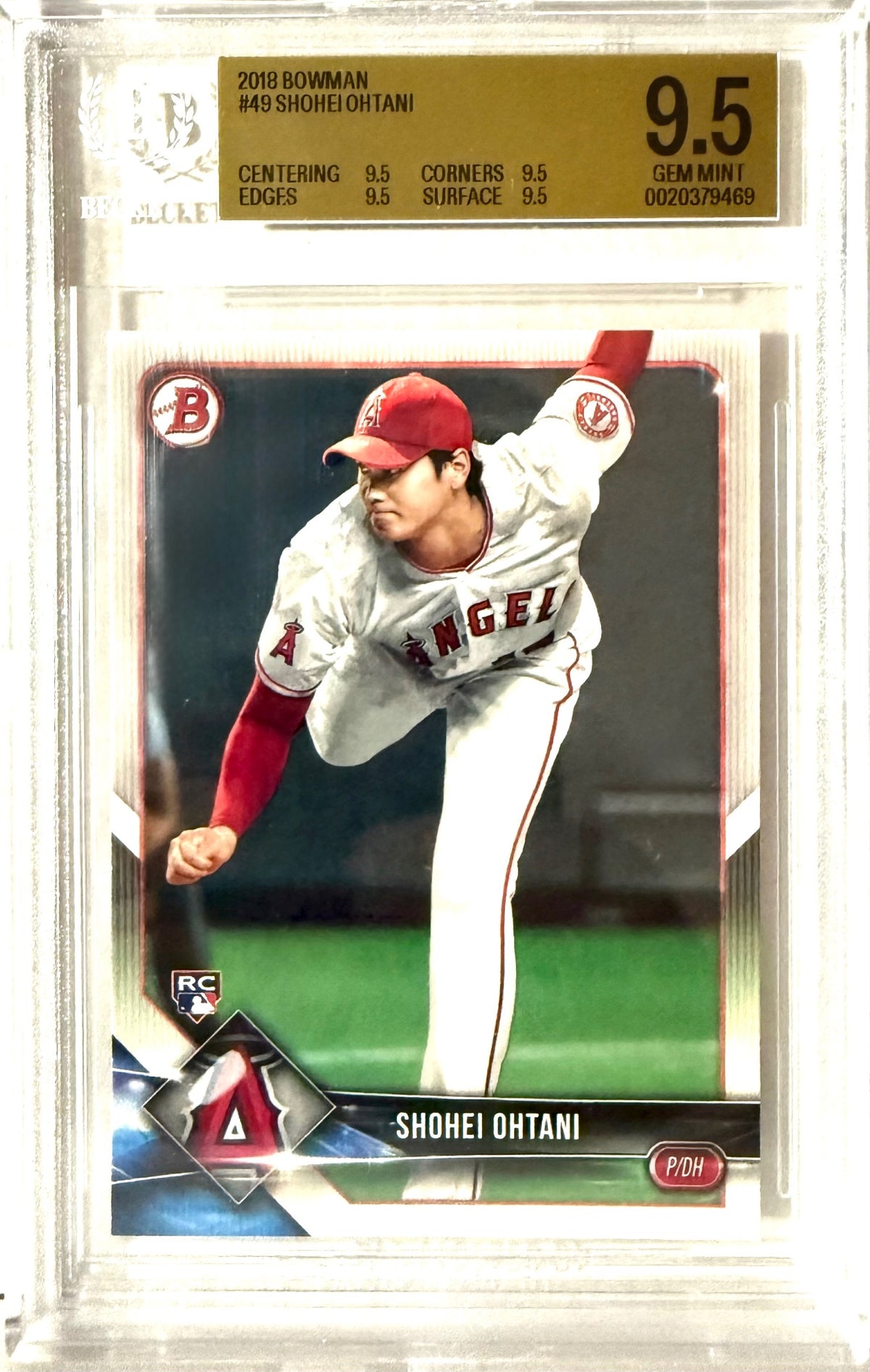 2018 Bowman #49 Shohei Ohtani BGS 9.5