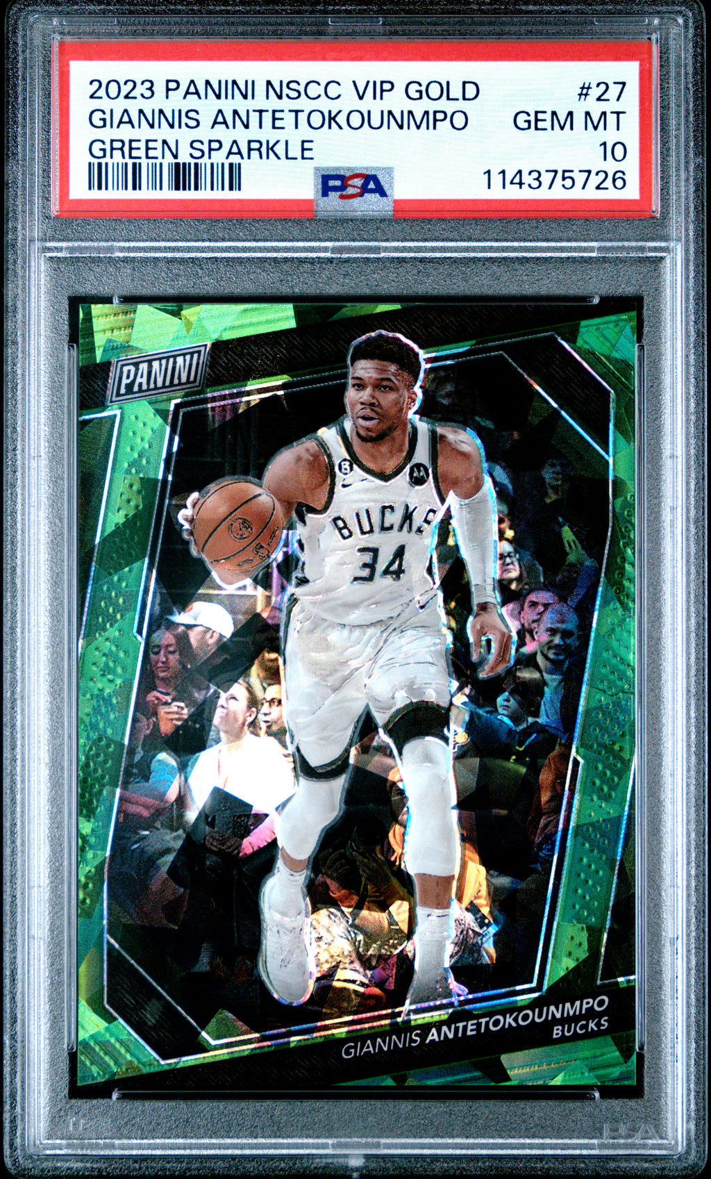 2023 Panini National Vip Gold Panini #27 Giannis Antetokounmpo PSA 10
