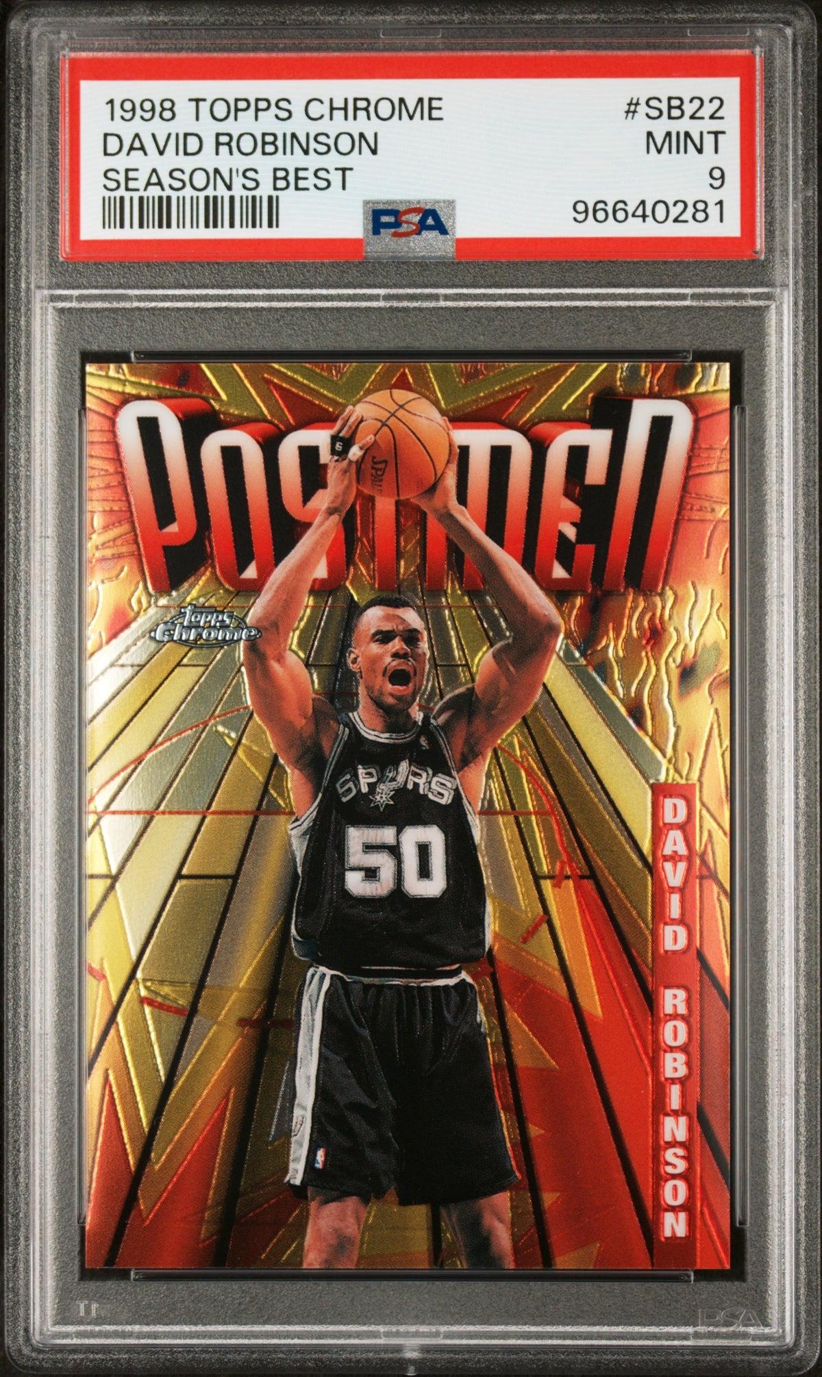 1998 Topps Chrome Season'S Best #SB22 David Robinson PSA 9