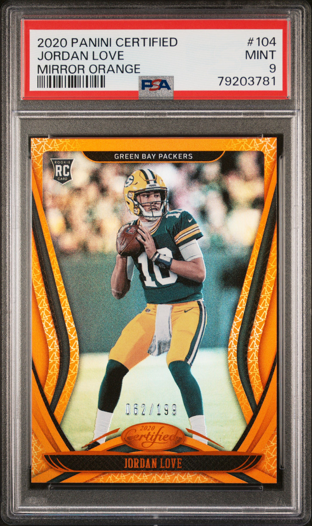 2020 Panini Certified Panini #104 Jordan Love PSA 9