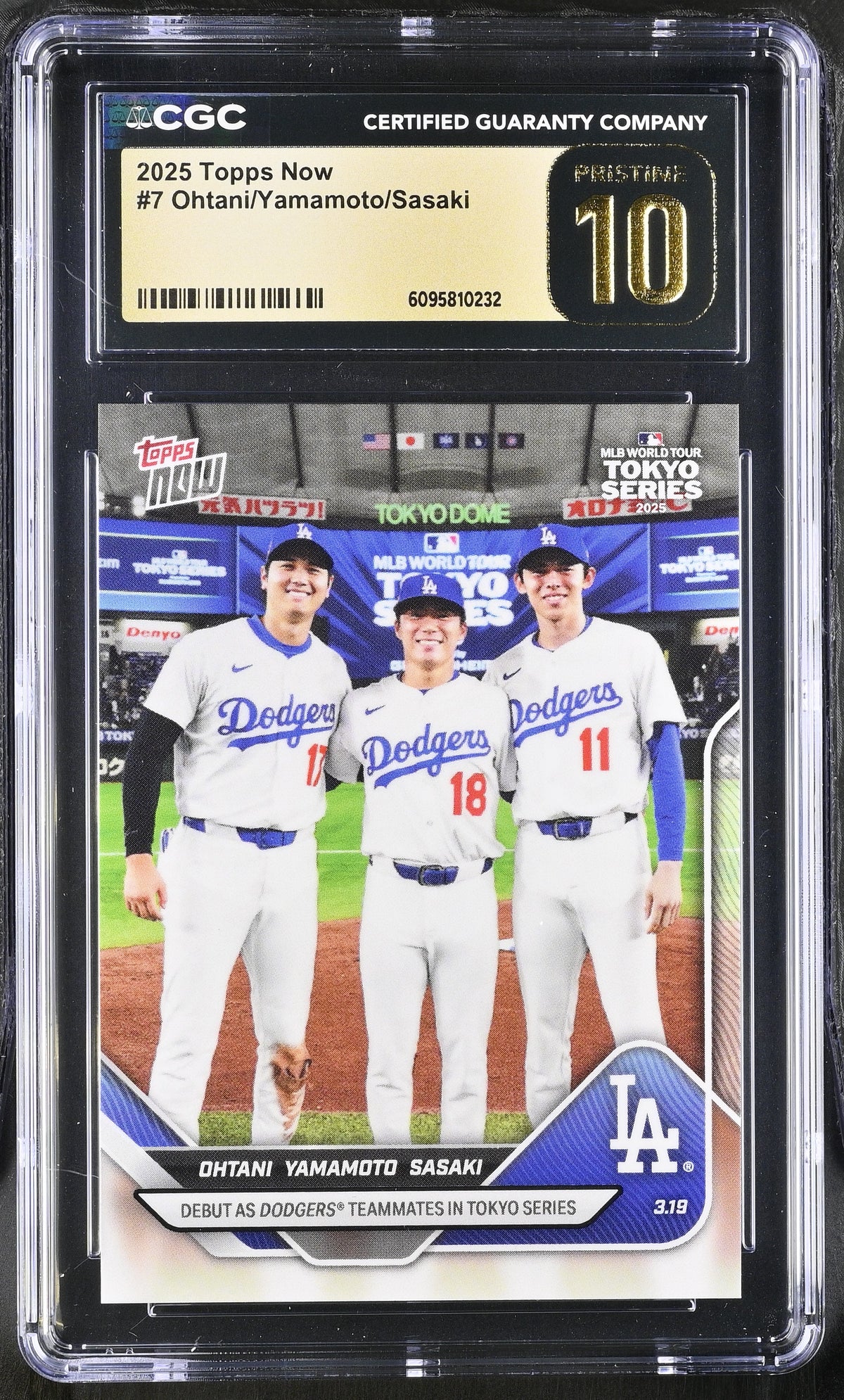 2025 Now Topps #7 Ohtani/Yamamoto/Sasaki CGC 10