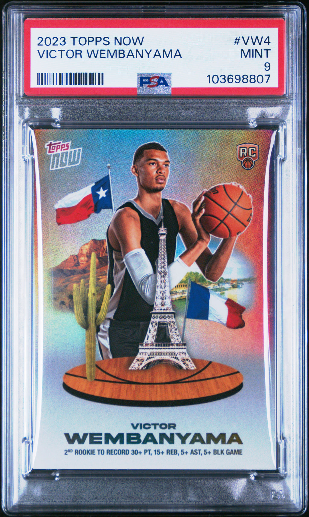 2023 Topps Now #VW4 Victor Wembanyama PSA 9