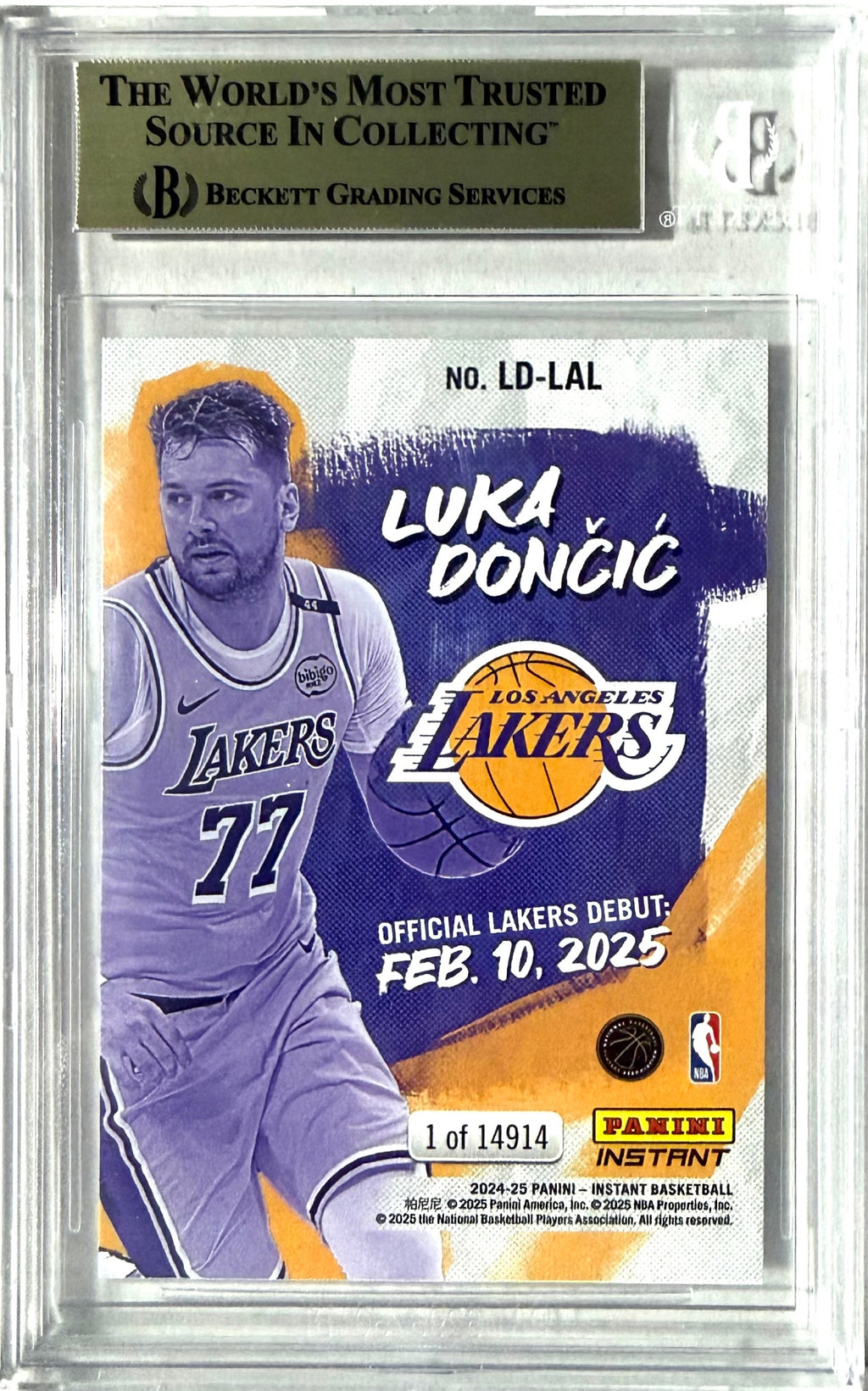 2024-25 Panini Instant Luka Doncic #LD-LAL BGS Pristine 10