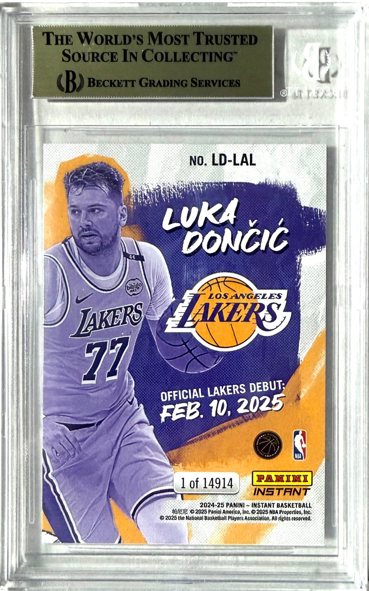 2024-25 Panini Instant Luka Doncic #LD-LAL BGS Pristine 10