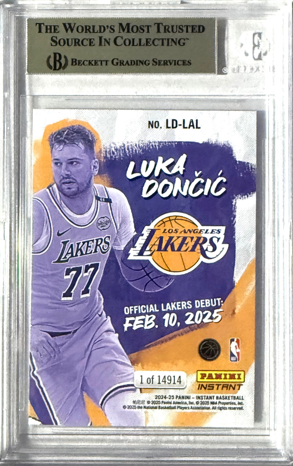 2024-25 Panini Instant Luka Doncic #LD-LAL BGS Pristine 10