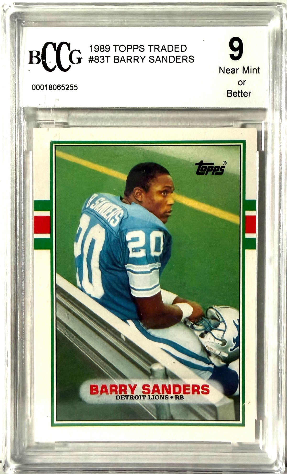 #1989 Topps Traded Topps #83T Barry Sanders PSA 9