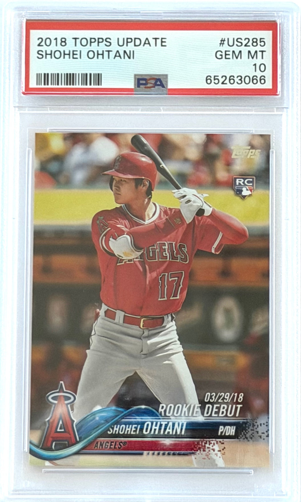2018 Topps Update Shohei Ohtani #US285 PSA 10