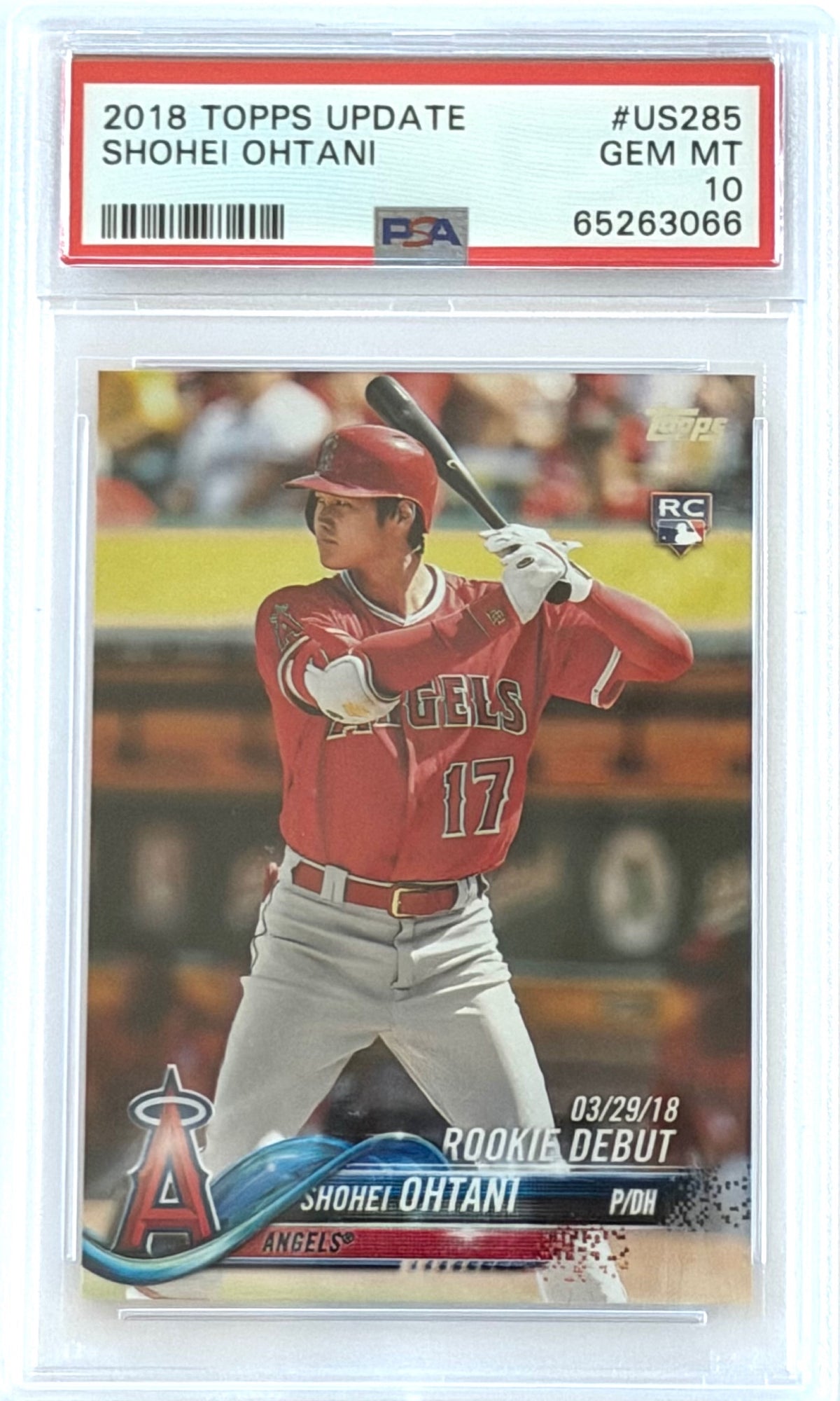 2018 Topps Update Shohei Ohtani #US285 PSA 10