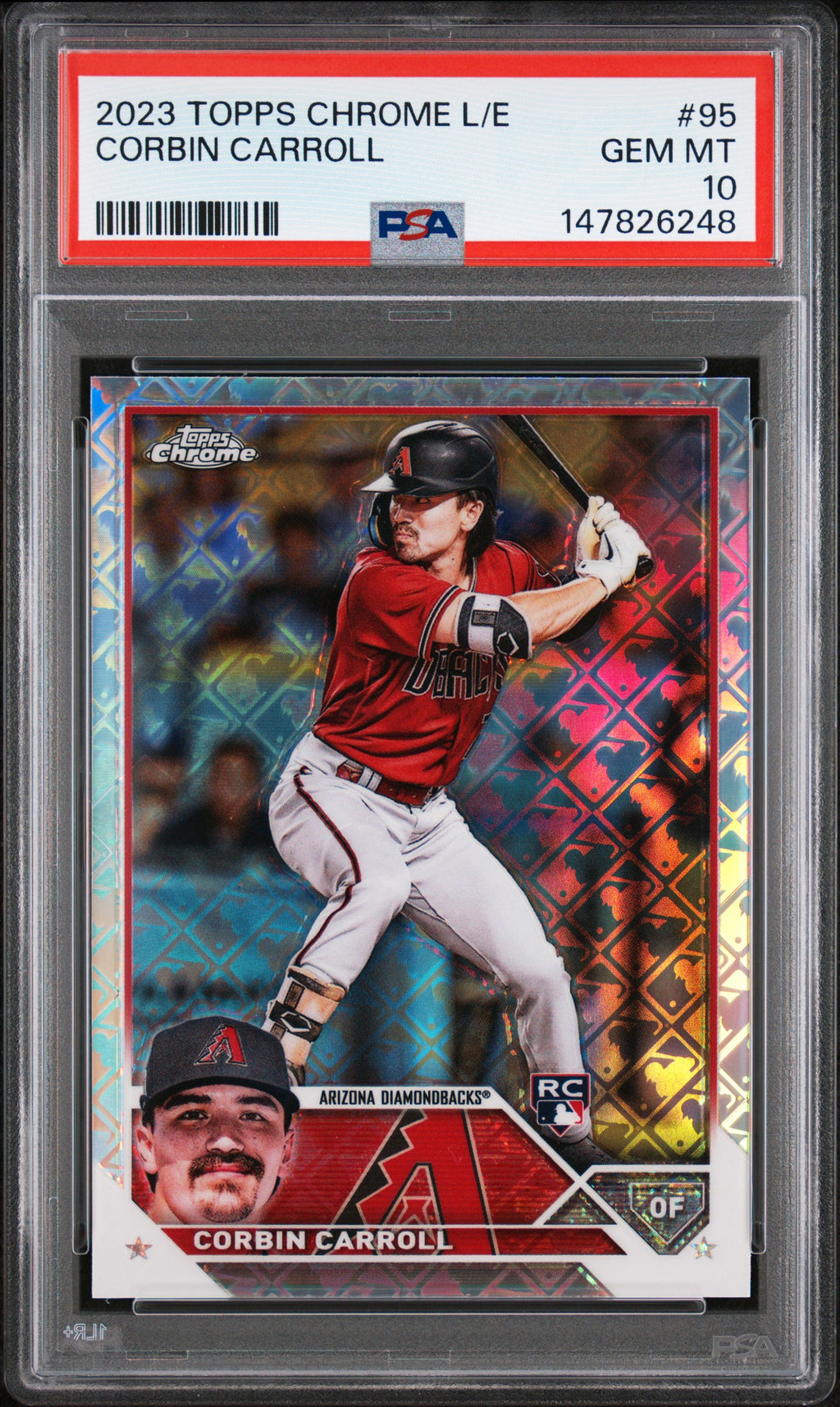 2023 Topps Chrome Logofractor Edition #95 Corbin Carroll PSA 10