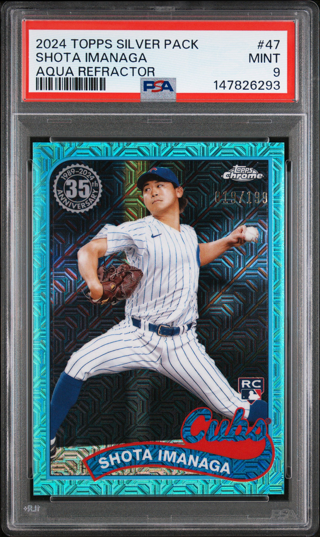 2024 Topps Silver Pack 1989 Chrome Promo #47 Shota Imanaga PSA 9