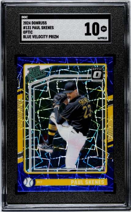2024 Donruss #131 Paul Skenes Optic Blue Velocity Prizm SGC 10
