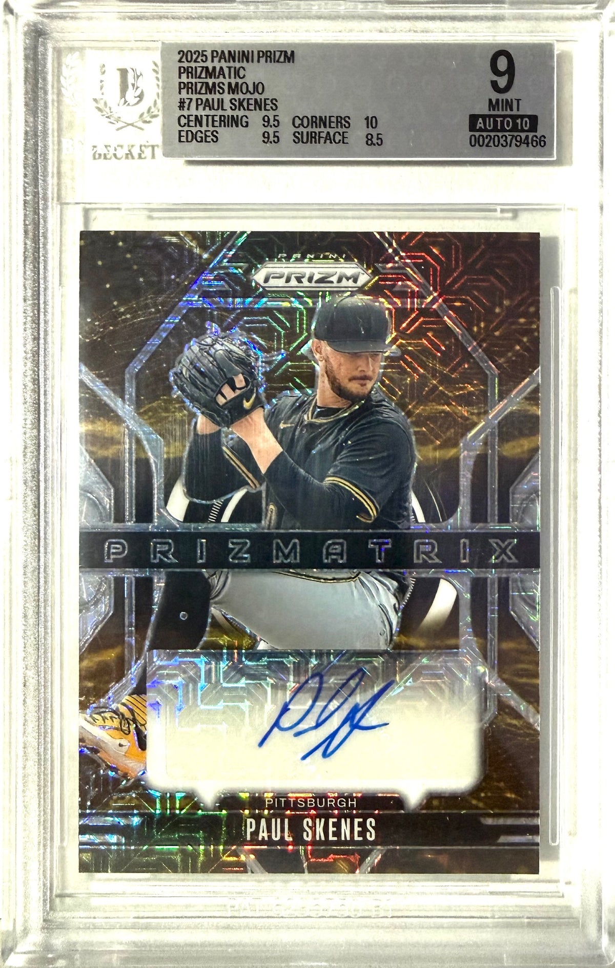 2025 Panini Prizm Prizmatic #PA-PS Paul Skeens BGS Auto 10 #25