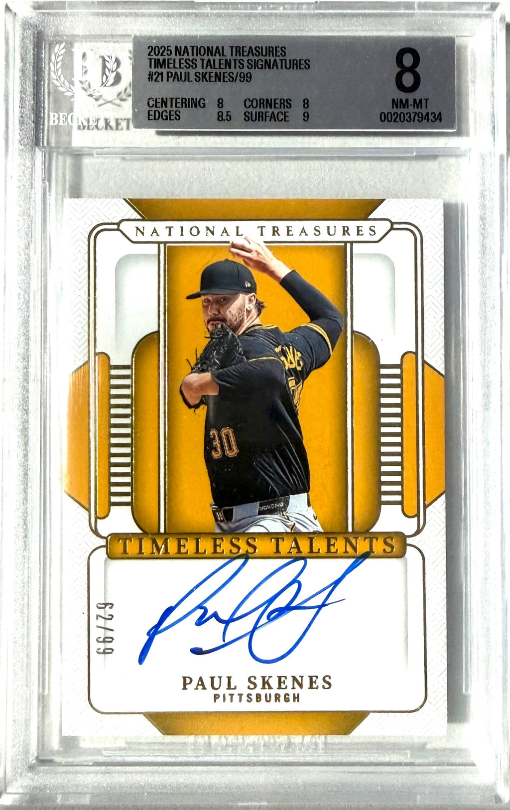 2025 National Treasures Timeless Talents TTPSK Paul Skenes POP 1