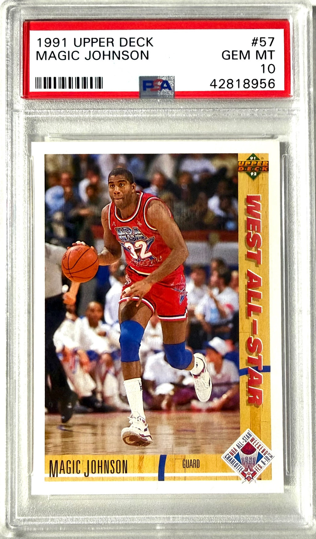 1991-92 Upper Deck #57b Magic Johnson PSA 10