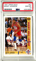 1991-92 Upper Deck #57b Magic Johnson PSA 10
