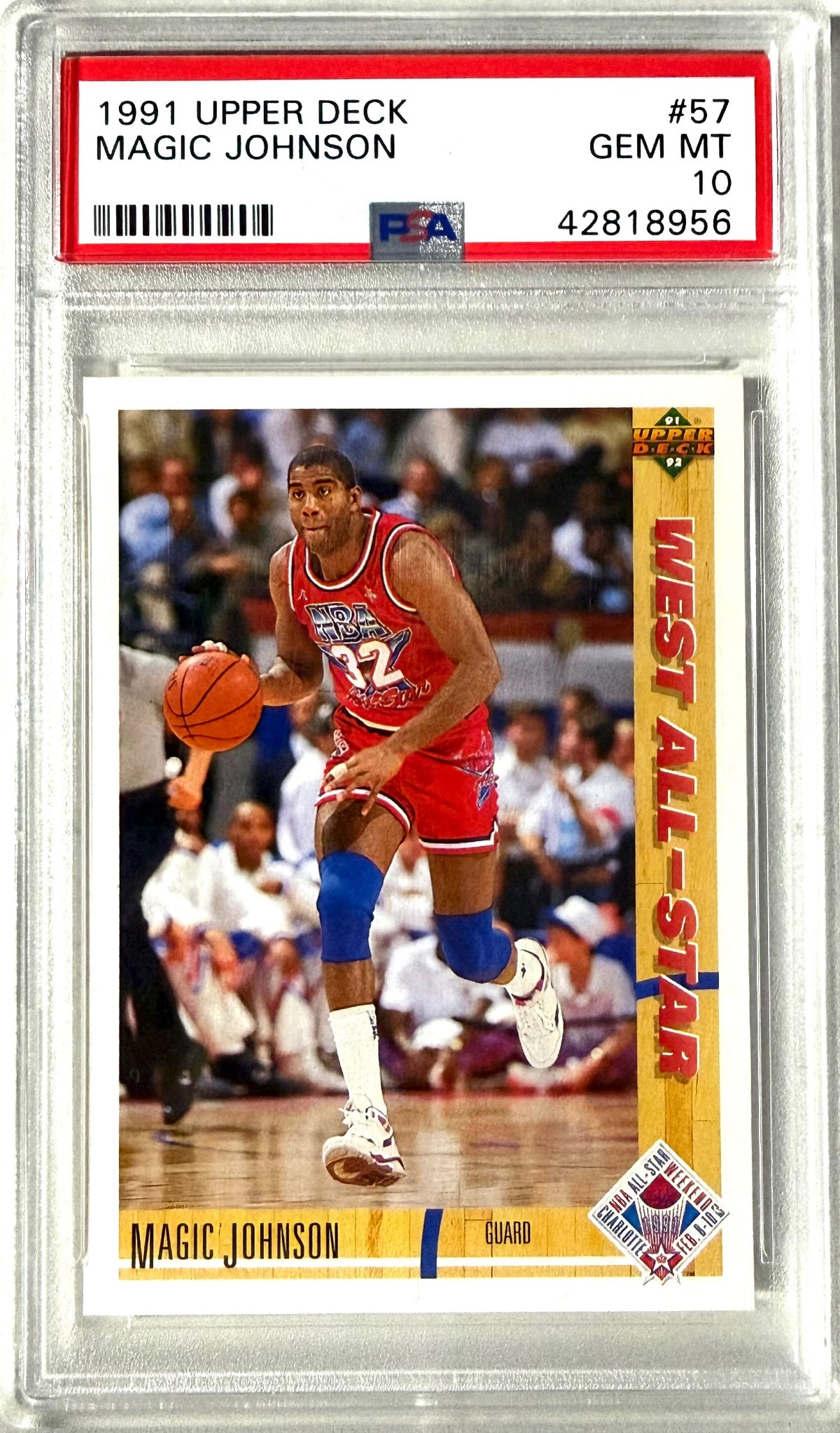 1991-92 Upper Deck #57b Magic Johnson PSA 10