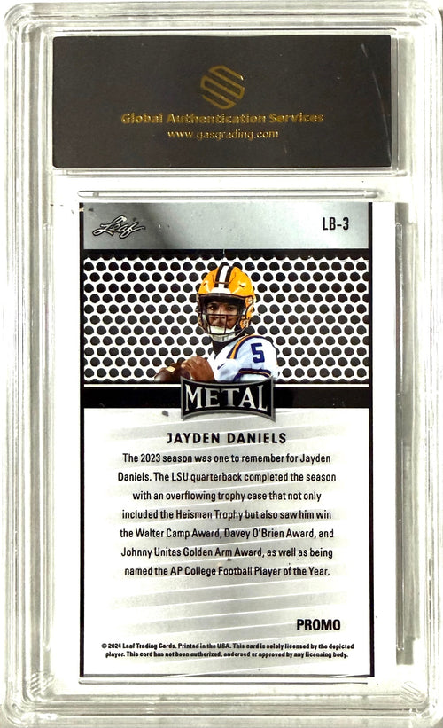 #2024 Leaf Collective Promo #LB-3 Jayden Daniels GAS 10