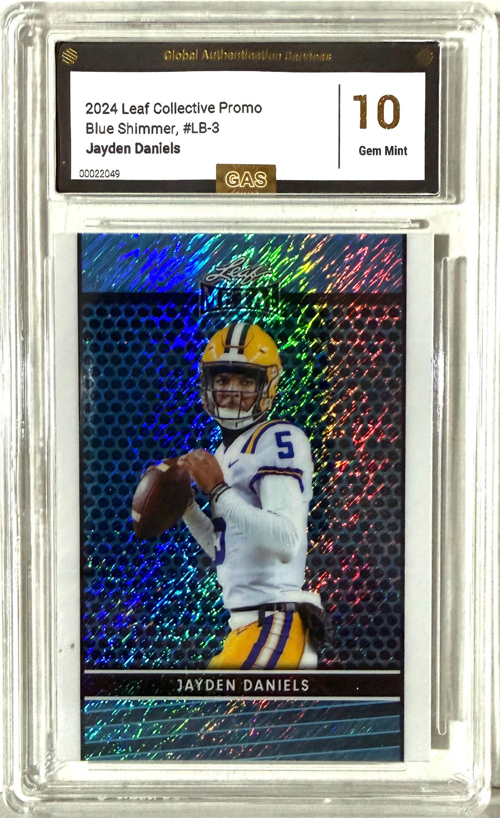 #2024 Leaf Collective Promo #LB-3 Jayden Daniels GAS 10