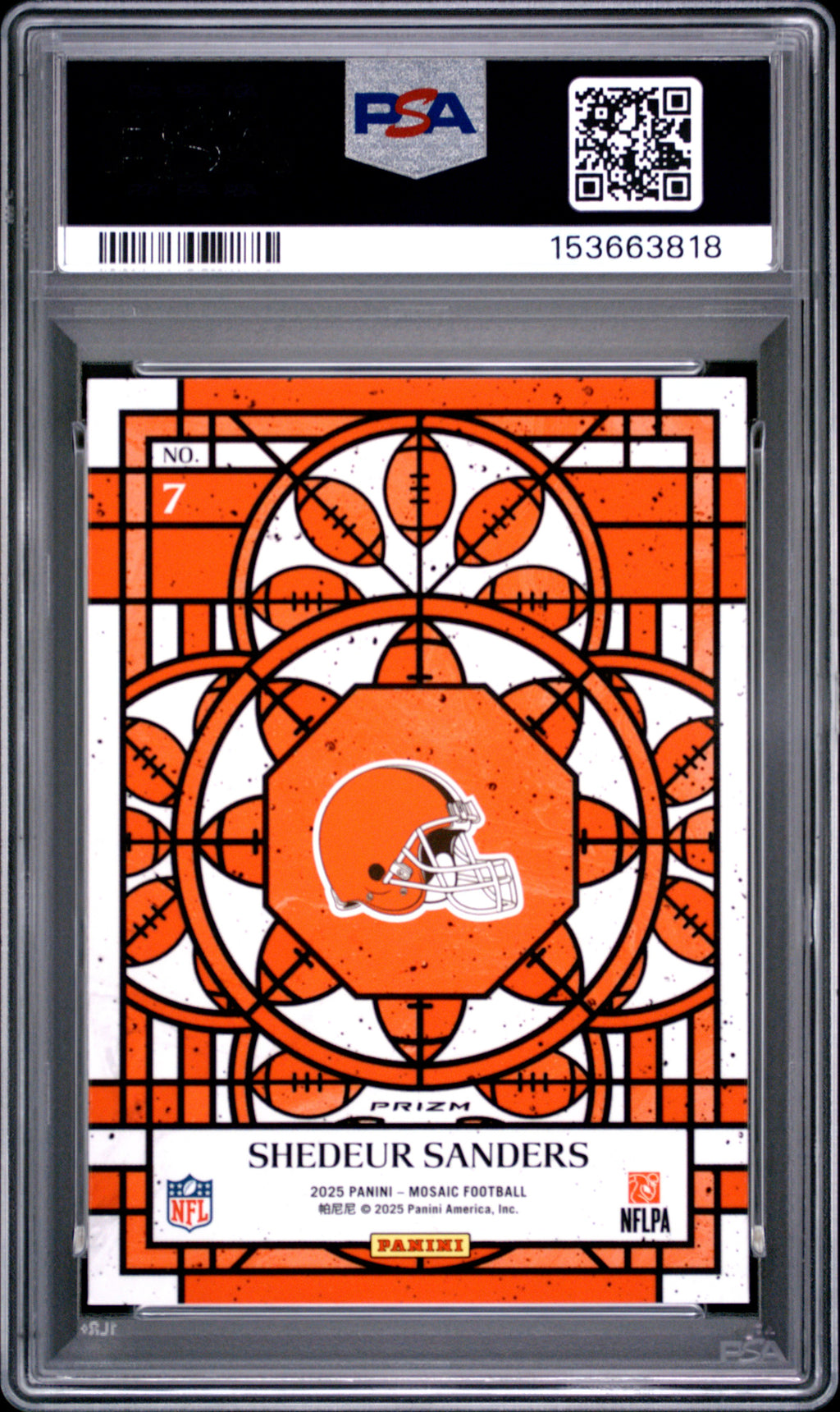 2025 Panini Mosaic Stained Glass #7 Shedeur Sanders PSA 9