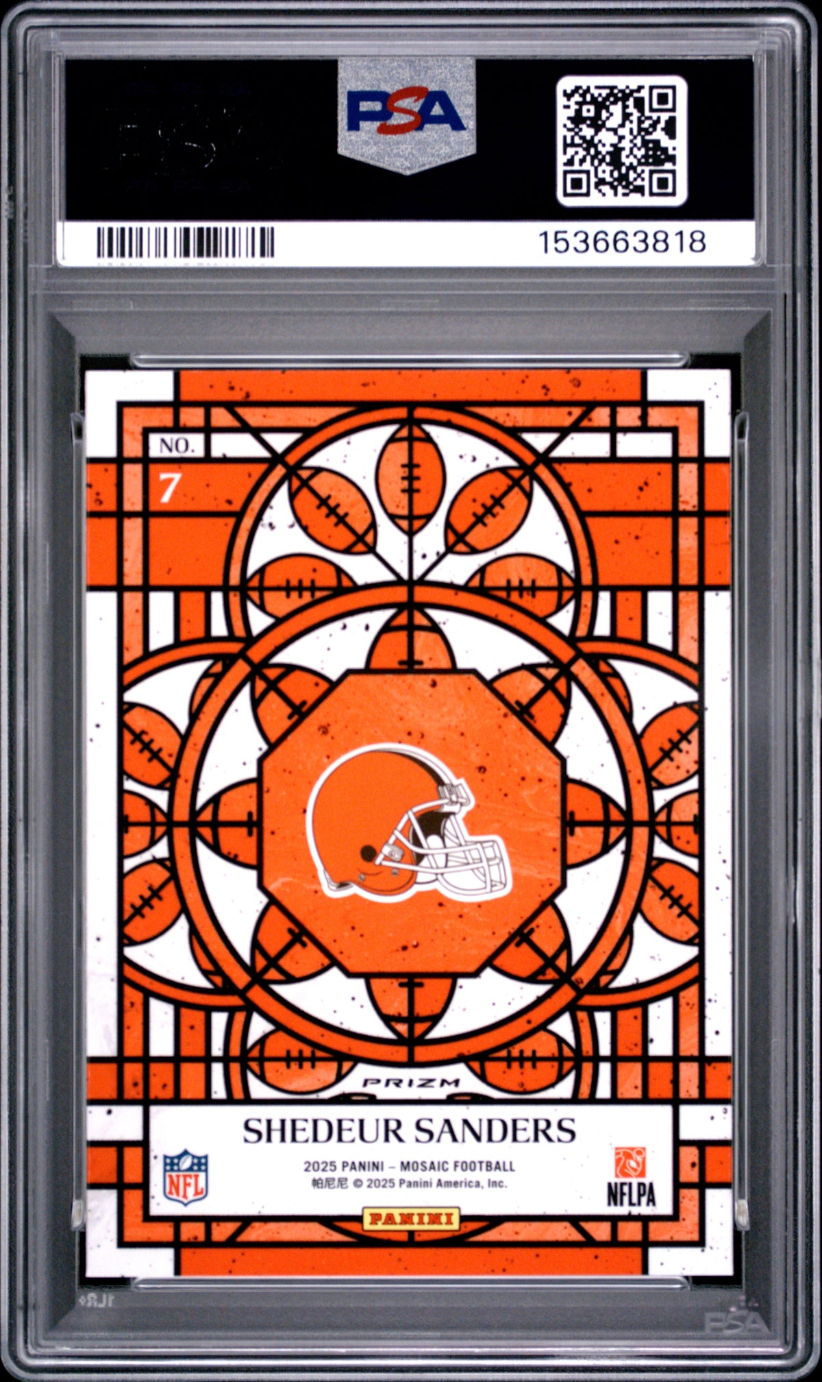 2025 Panini Mosaic Stained Glass #7 Shedeur Sanders PSA 9