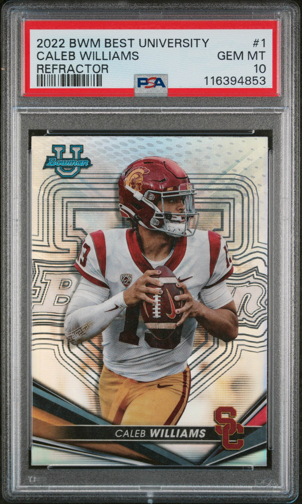 2022 Bowman'S Best University #1 Caleb Williams PSA 10