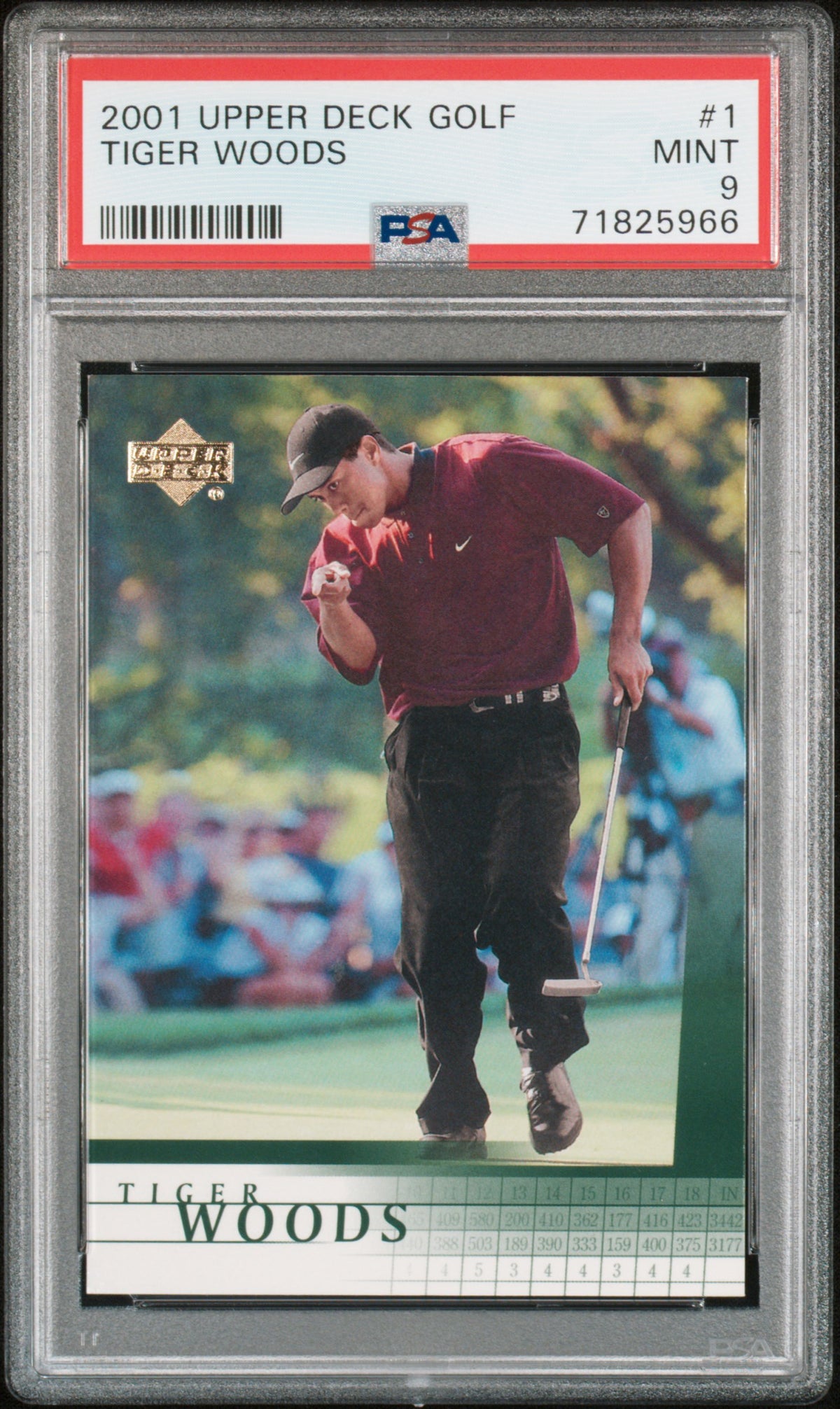 2001 Upper Deck Golf #1 Tiger Woods PSA 9