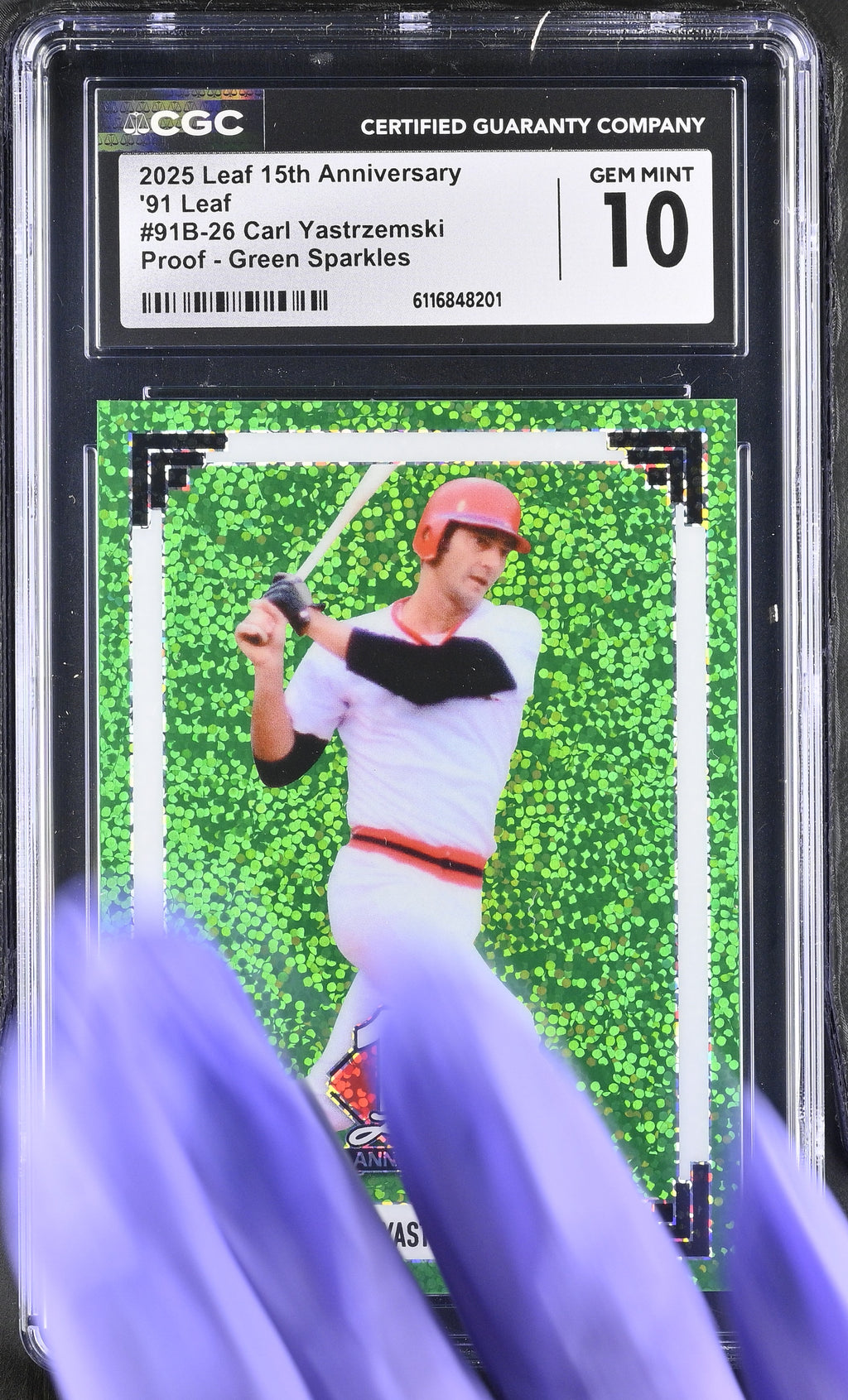 2025 15th Anniversary Leaf #91B-26 Carl Yastrzemski CGC 10 Pre Prod Proof POP 1