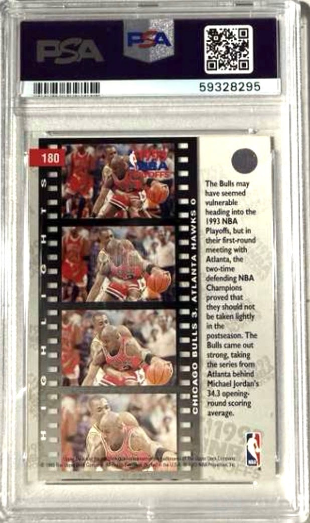 1993 Upper Deck NBA Playoffs #180 Jordan / Augmon PSA 9