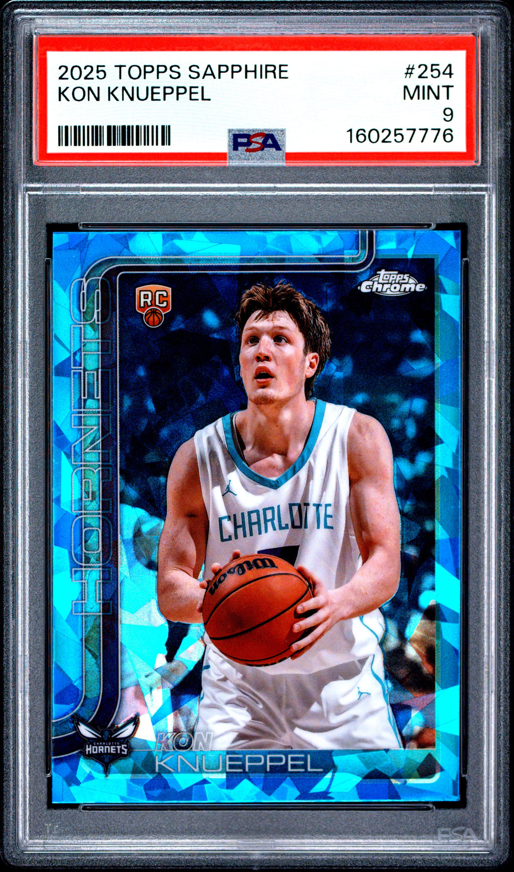 2025 Topps Chrome Sapphire Edition Topps #254 Saphire Kon Knueppel PSA 9