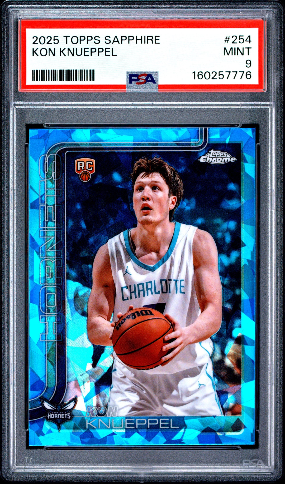 2025 Topps Chrome Sapphire Edition Topps #254 Saphire Kon Knueppel PSA 9