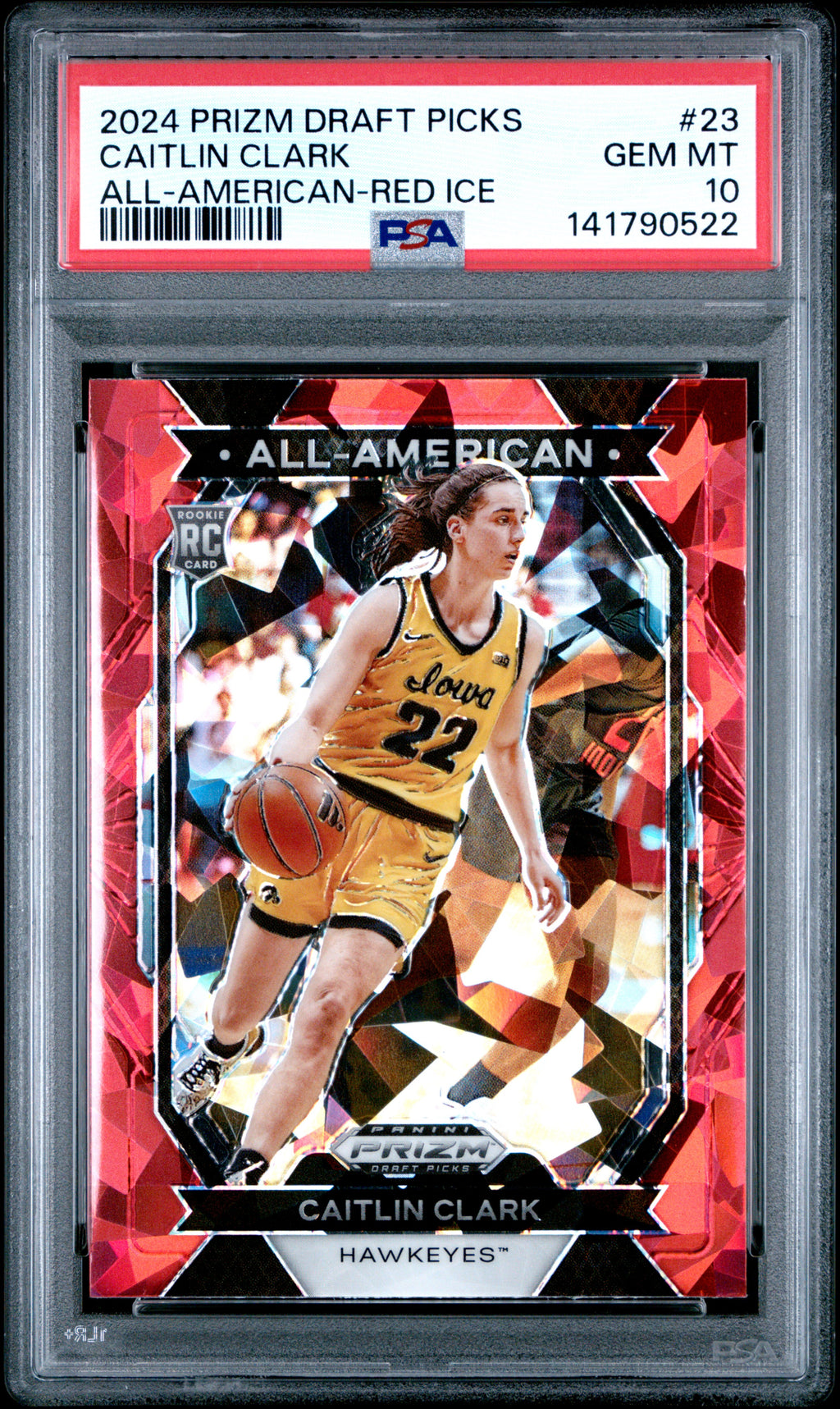 2024 Panini Prizm Draft Picks All-American Prizm #23 Caitlin Clark PSA 10