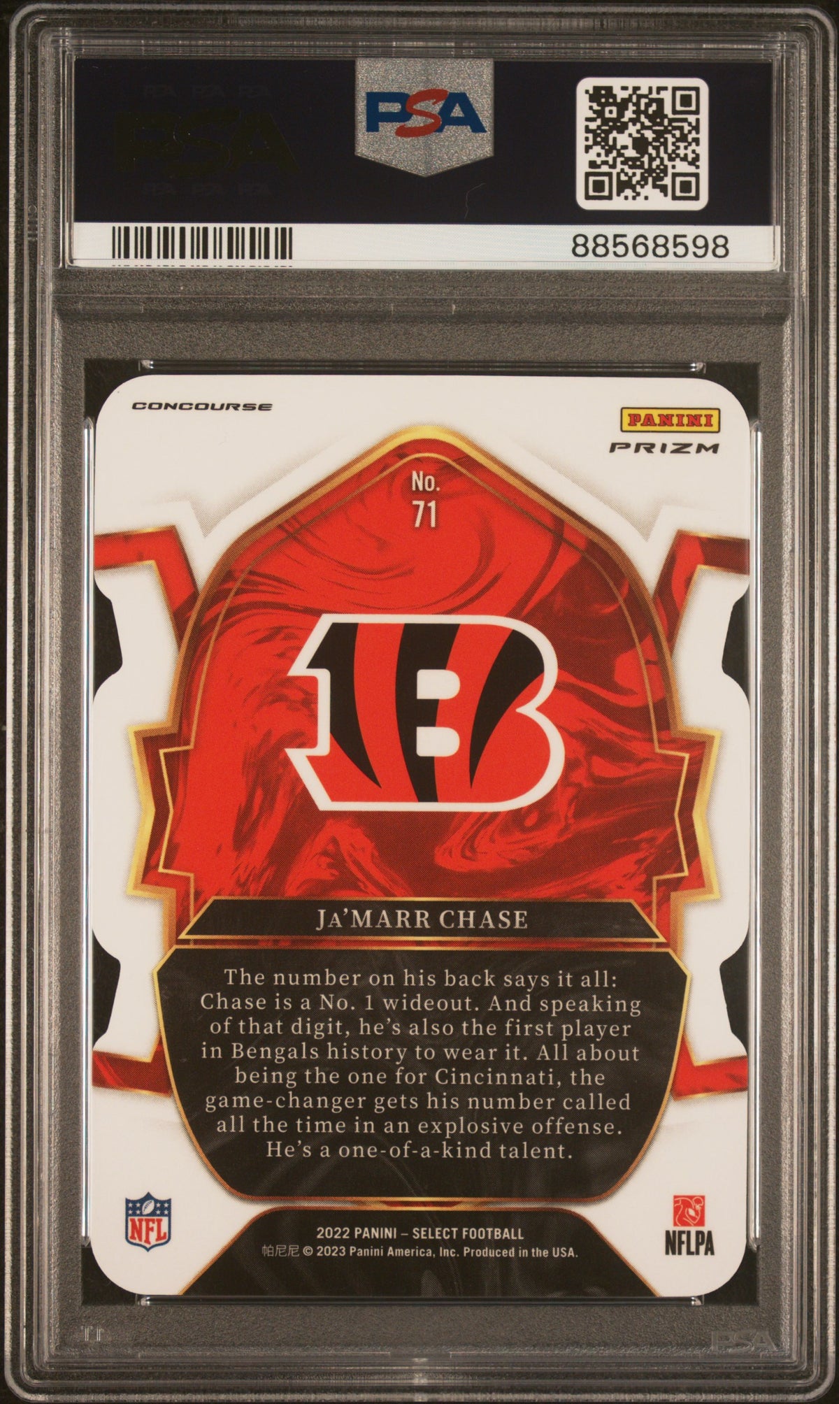 2022 Panini Select Selecr #71 Ja'Marr Chase PSA 10