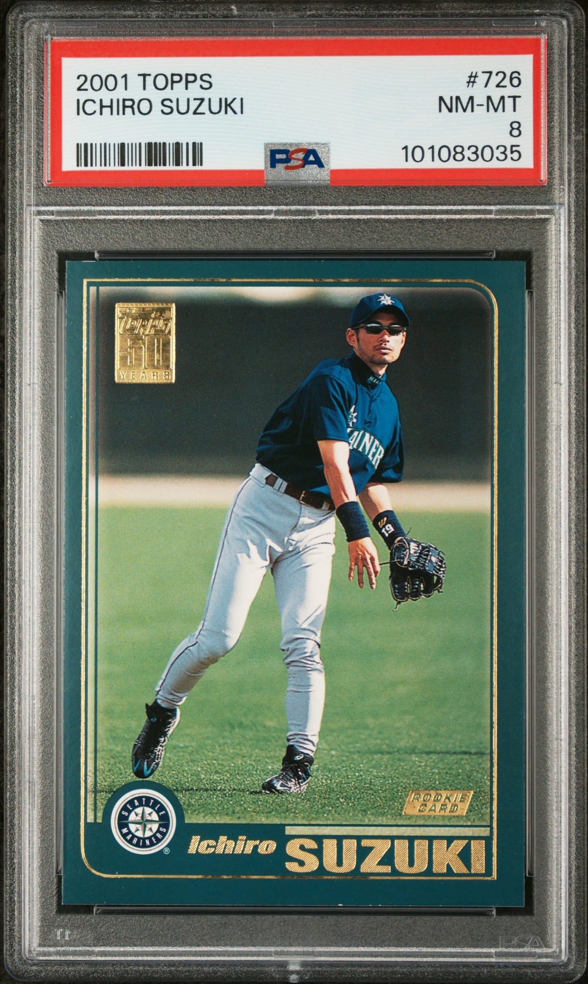 2001 Topps Topps #726 Ichiro Suzuki RC PSA 8