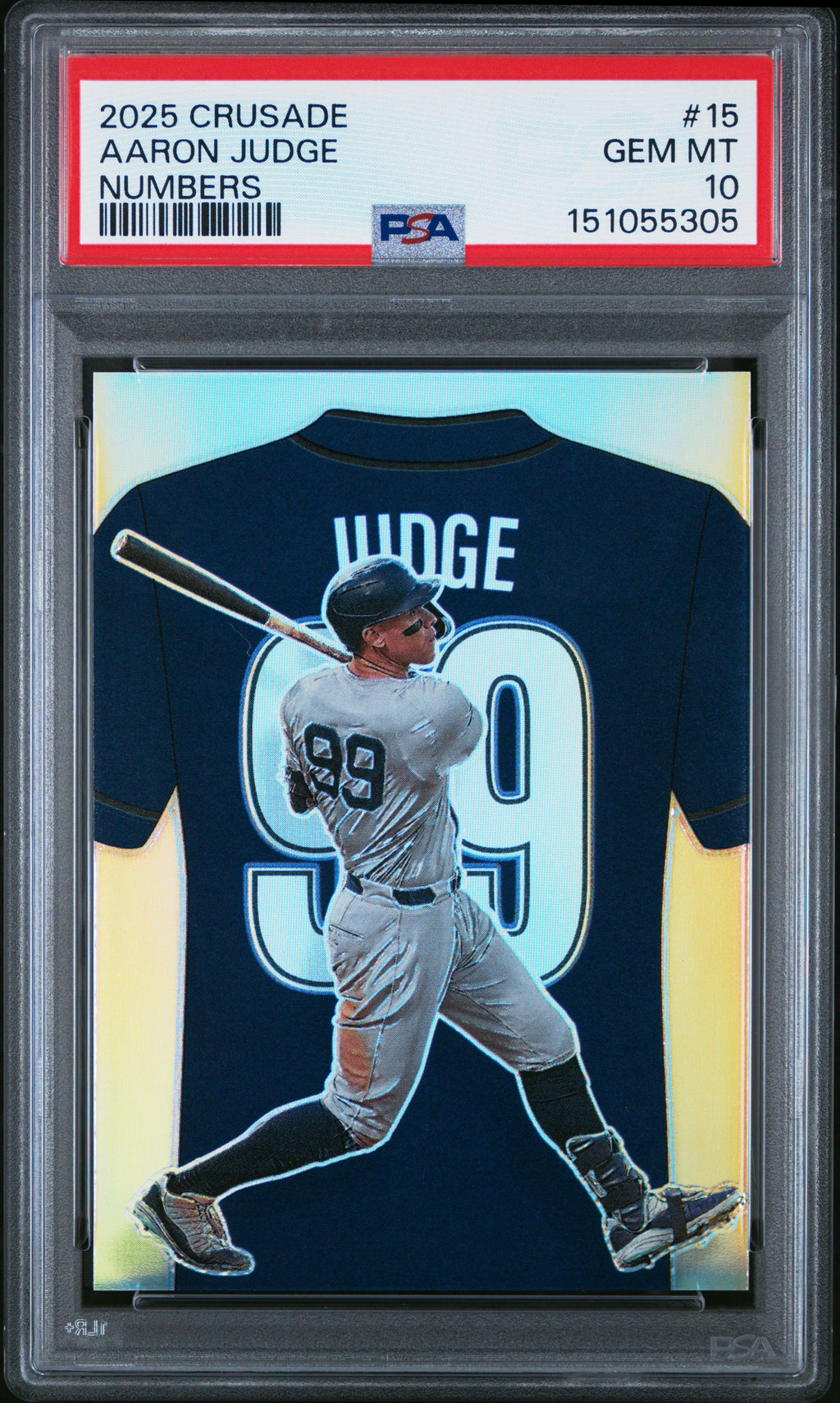 2025 Panini Crusade Numbers #15 Aaron Judge PSA 10