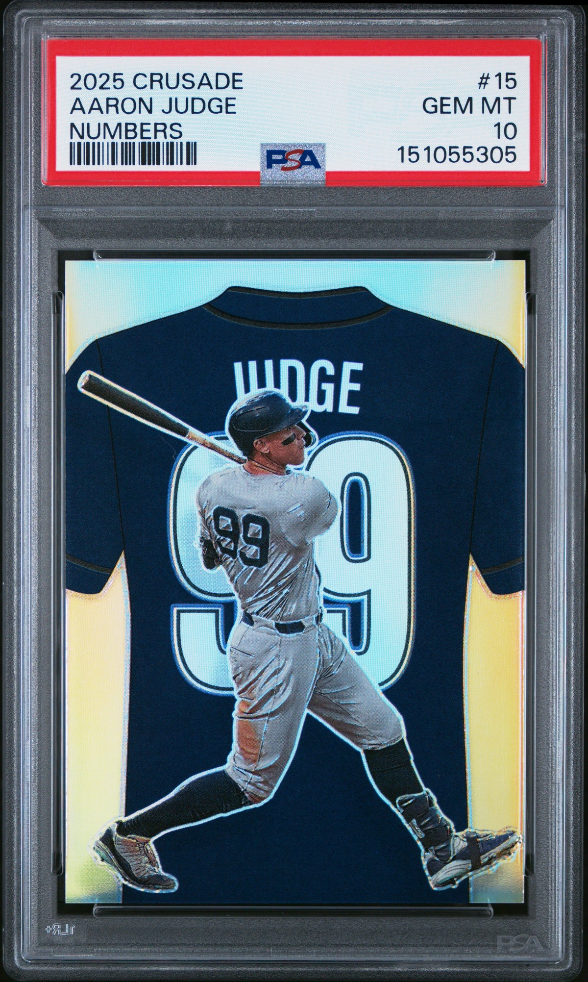 2025 Panini Crusade Numbers #15 Aaron Judge PSA 10