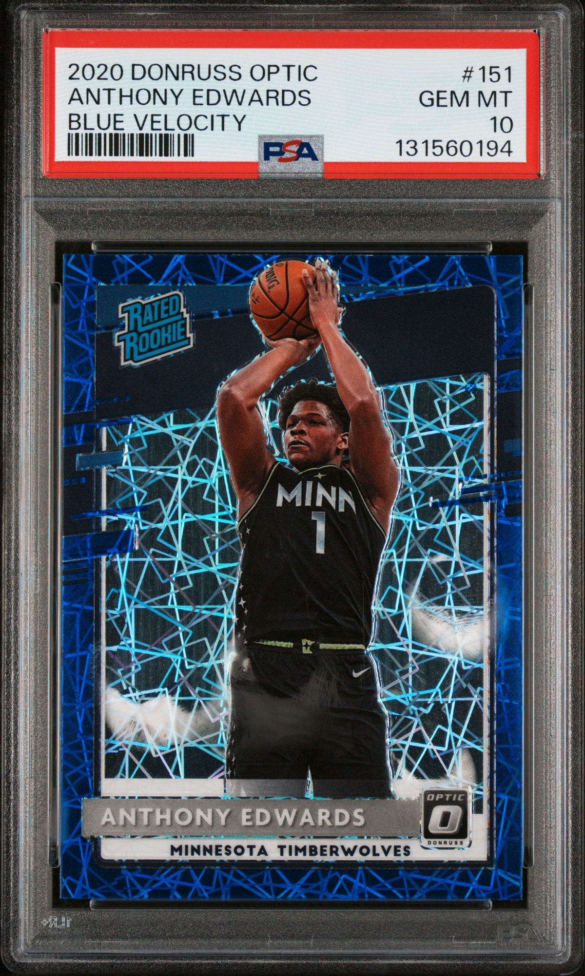 2020 Panini Donruss Optic Donruss #151 Anthony Edwards PSA 10