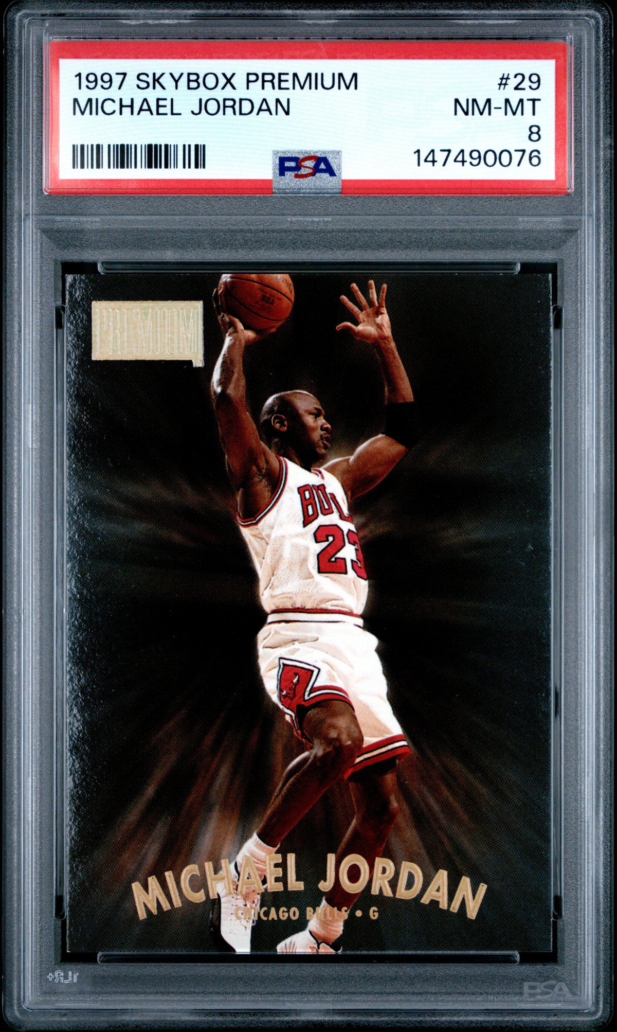 1997 Skybox Premium #29 Michael Jordan PSA 8
