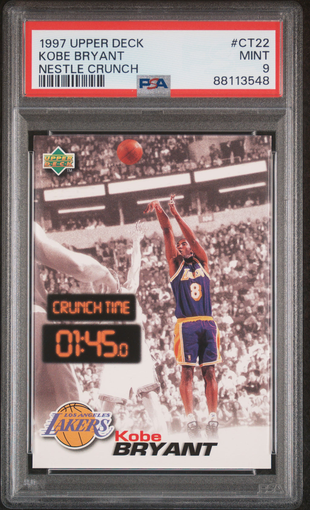 1997 Upper Deck Nestle Crunch Upper Deck #CT22 Kobe Bryant PSA 9