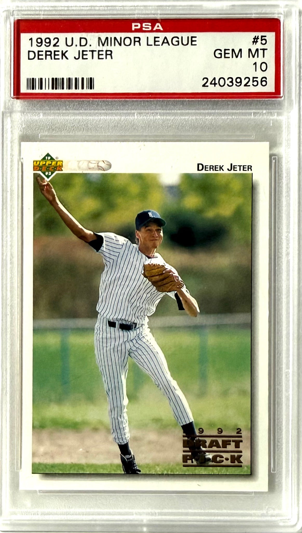1992 Upper Deck Minor League Upper Deck #5 Derek Jeter PSA 10