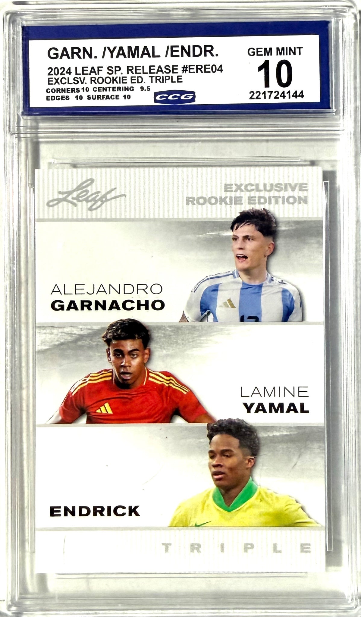 2024 Leaf Special Release Rookie Achievement #ERE-04 Garnacho / Yamal / Endrick
